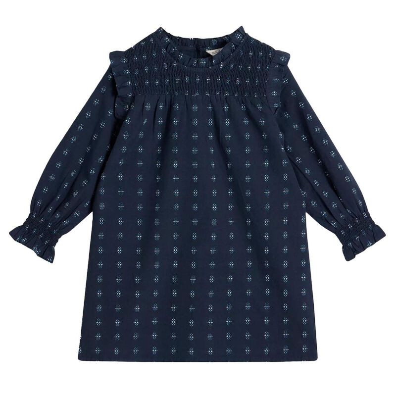 White Stuff Camille Dobby Frill Dress image number 0